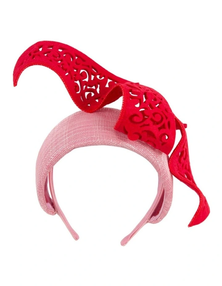 Bespoke pink & red racing fascinator by Fillies Collection S346PIR image 1