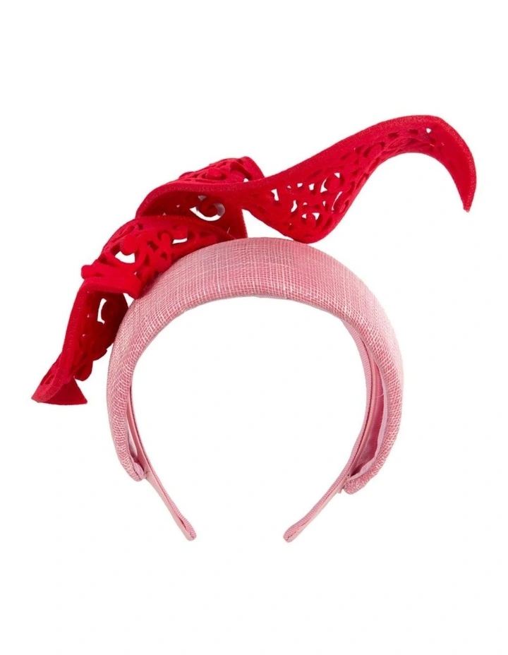 Bespoke pink & red racing fascinator by Fillies Collection S346PIR image 3