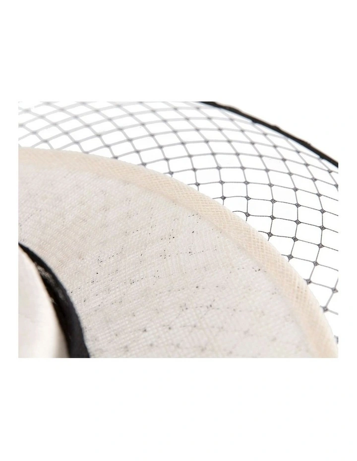 Cream & Black Sinamay Boater Hat by Max Alexander MA1004CB image 4
