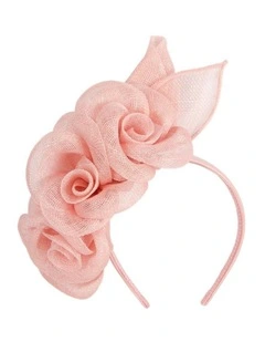 Large blush sinamay  flower fascinator by Max Alexander MA1007BLSH