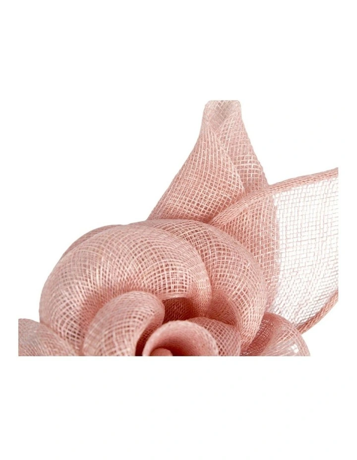 Large blush sinamay flower fascinator by Max Alexander MA1007BLSH image 2