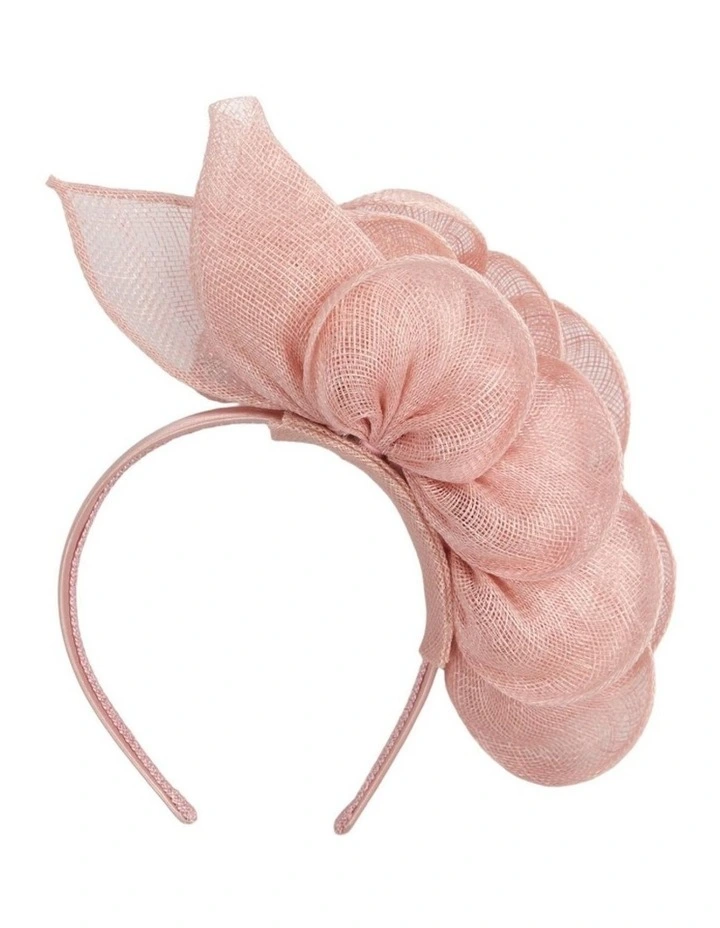 Large blush sinamay flower fascinator by Max Alexander MA1007BLSH image 3