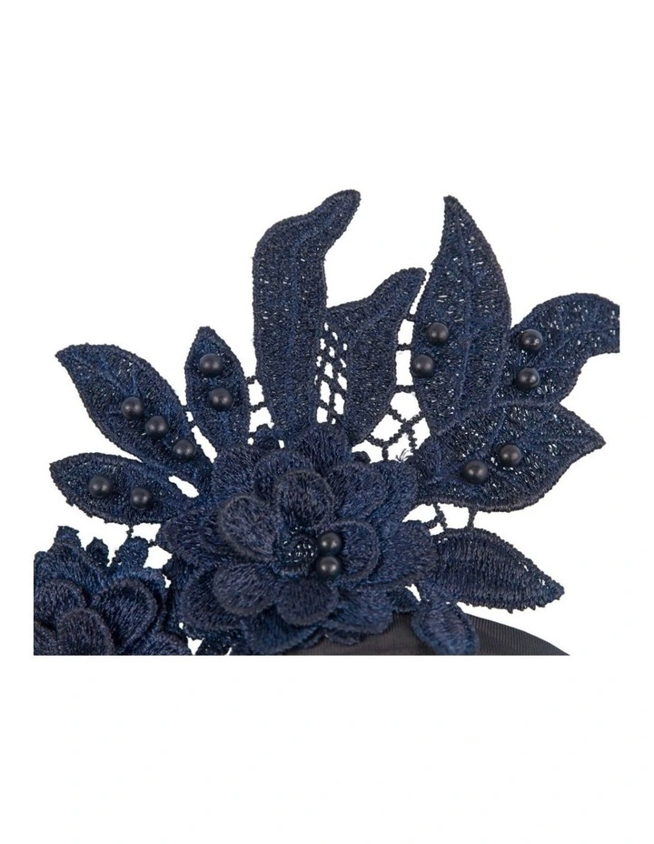 Navy Lace Floral Headband by Max Alexander MA1019N image 2