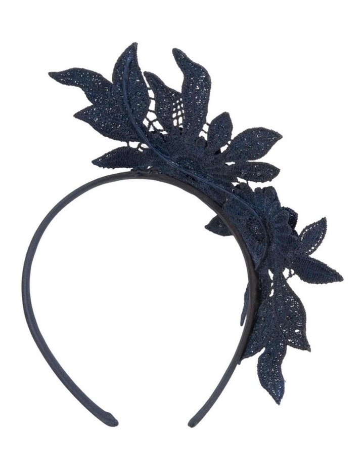 Navy Lace Floral Headband by Max Alexander MA1019N image 3