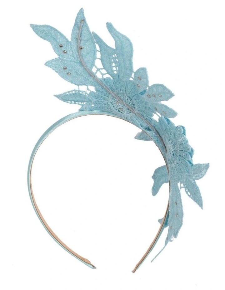 Light Blue Lace Floral Headband by Max Alexander MA1019LBL image 3