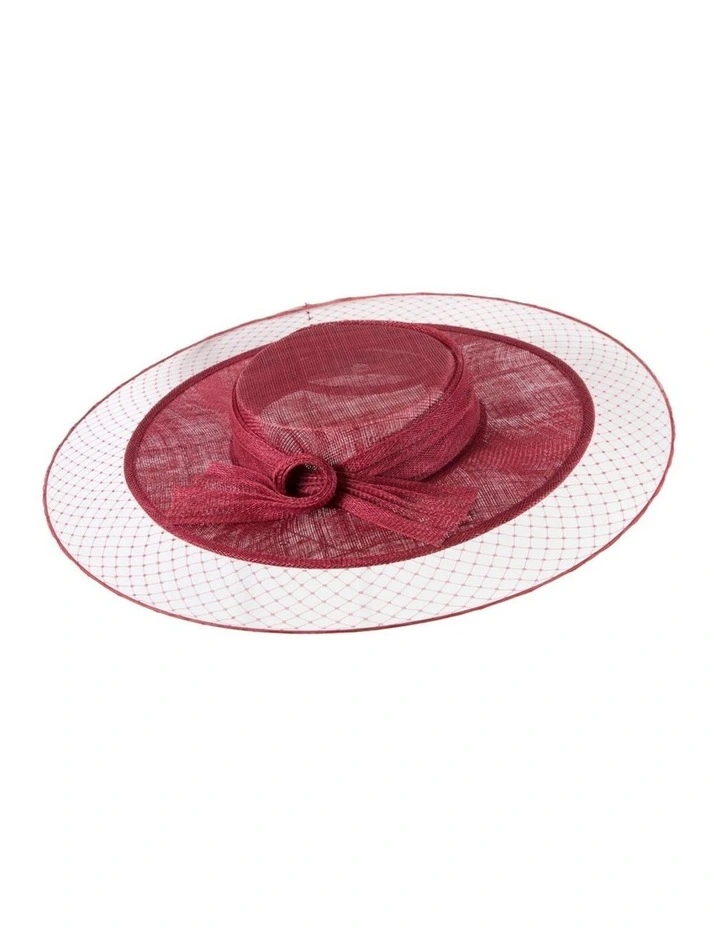 Wine Sinamay Boater Hat by Max Alexander MA1004WN image 2