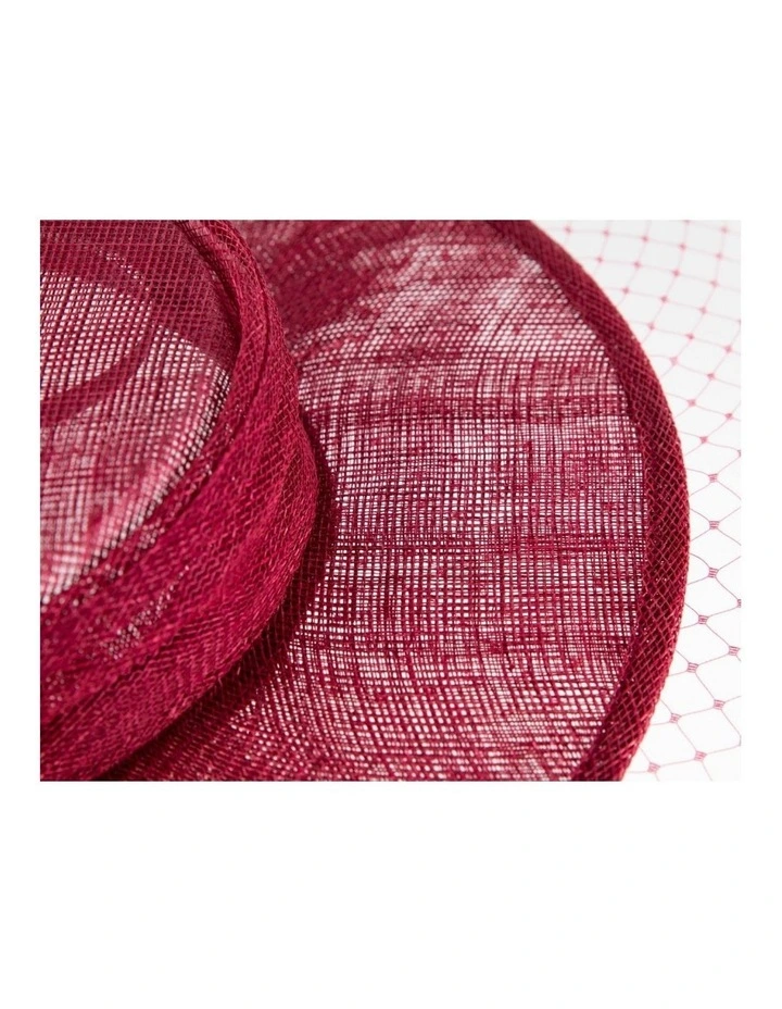 Wine Sinamay Boater Hat by Max Alexander MA1004WN image 3