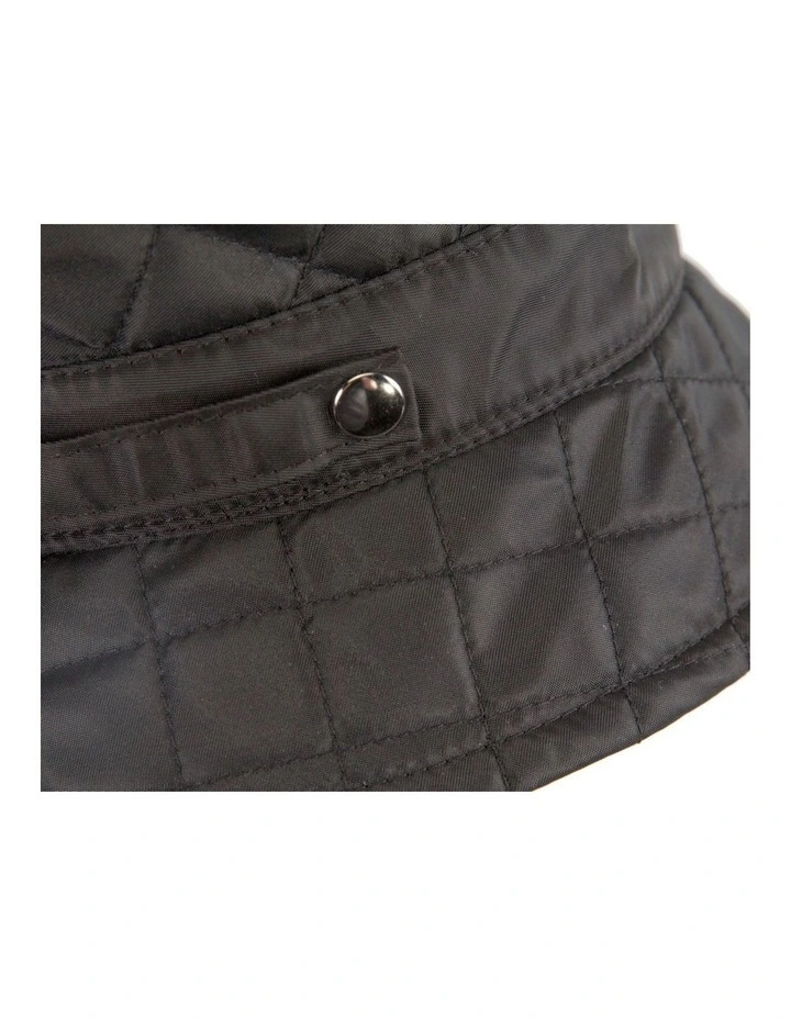 Black casual weatherproof bucket golf hat J440B image 3