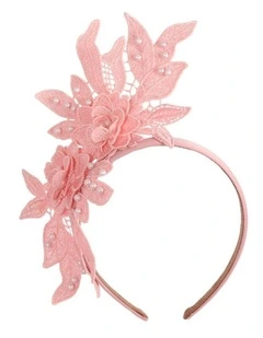 Pink Lace Floral Headband by Max Alexander MA1019PI