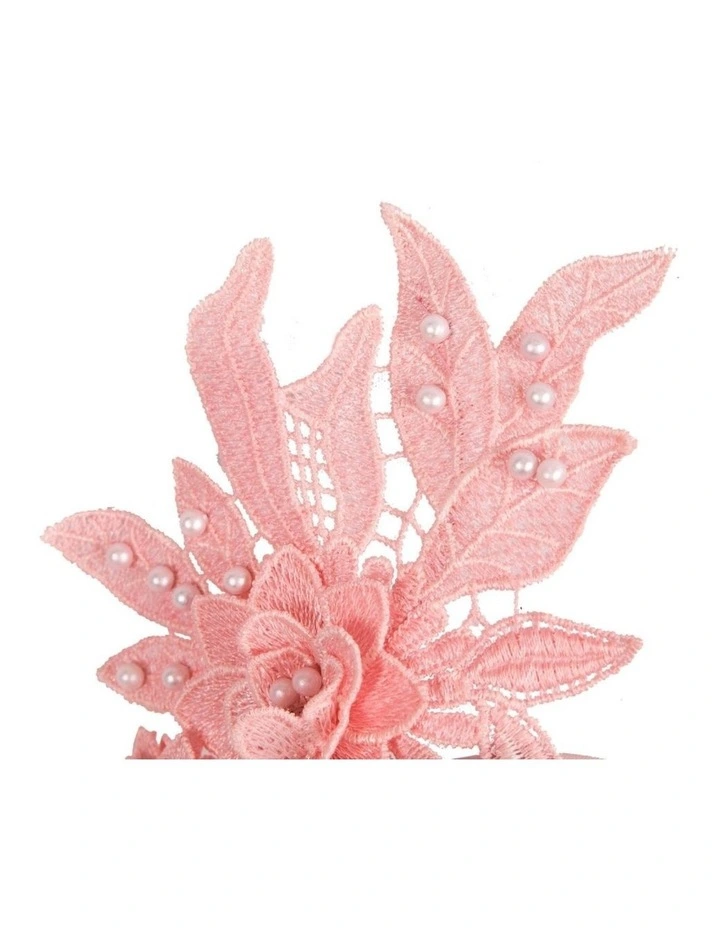 Pink Lace Floral Headband by Max Alexander MA1019PI image 2