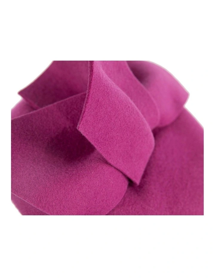 Fuchsia felt winter racing pillbox fascinator J434F image 4