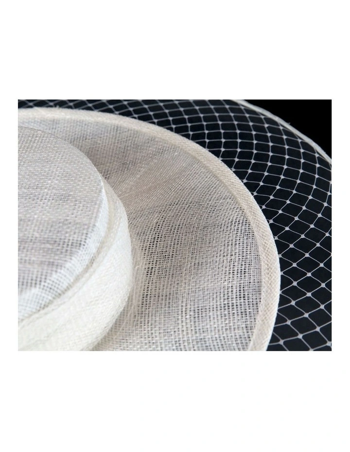 White Sinamay Boater Hat by Max Alexander MA1004WHT image 4
