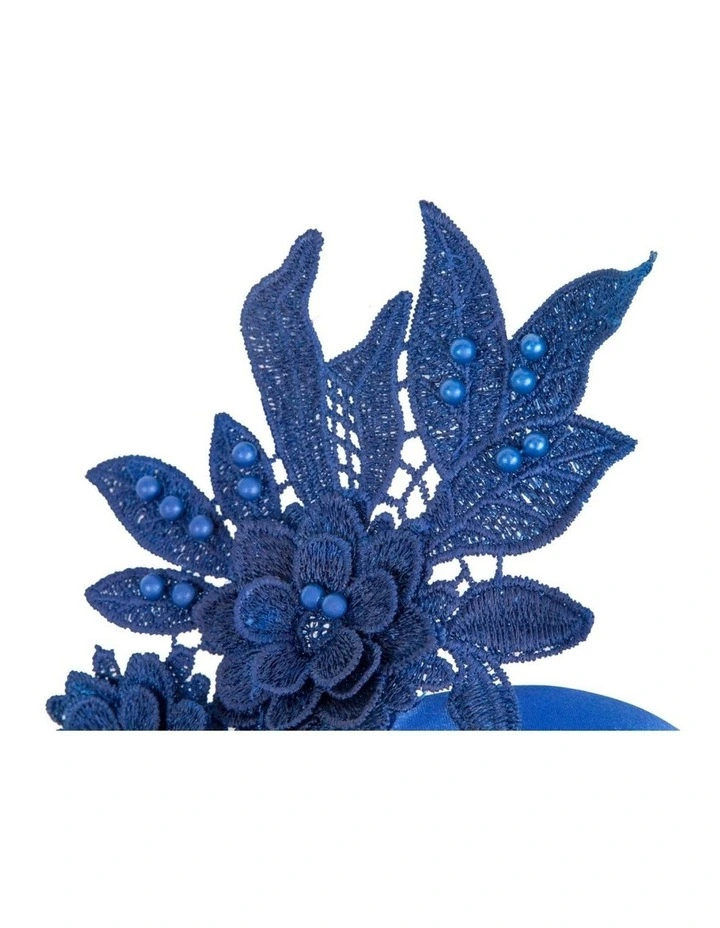 Royal Blue Lace Floral Headband by Max Alexander MA1019RB image 2
