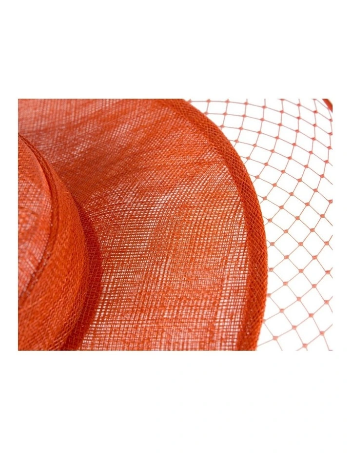 Orange Sinamay Boater Hat by Max Alexander MA1004OR image 4