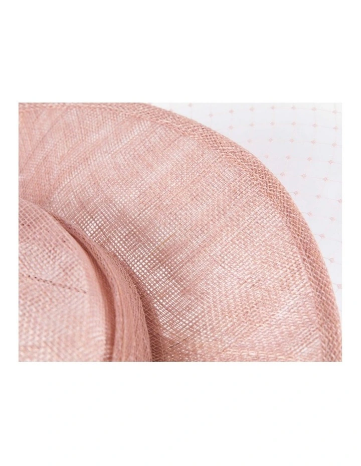 Dusty Pink Sinamay Boater Hat by Max Alexander MA1004DP image 3