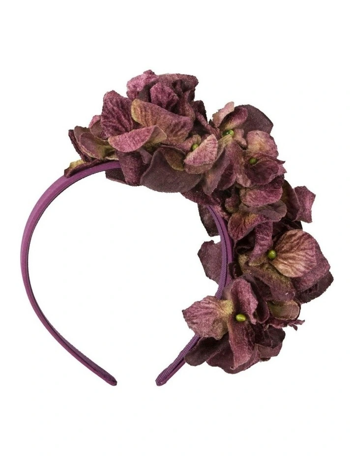 Vintage Floral Headband in Purple by Max Alexander MA1026PR image 3