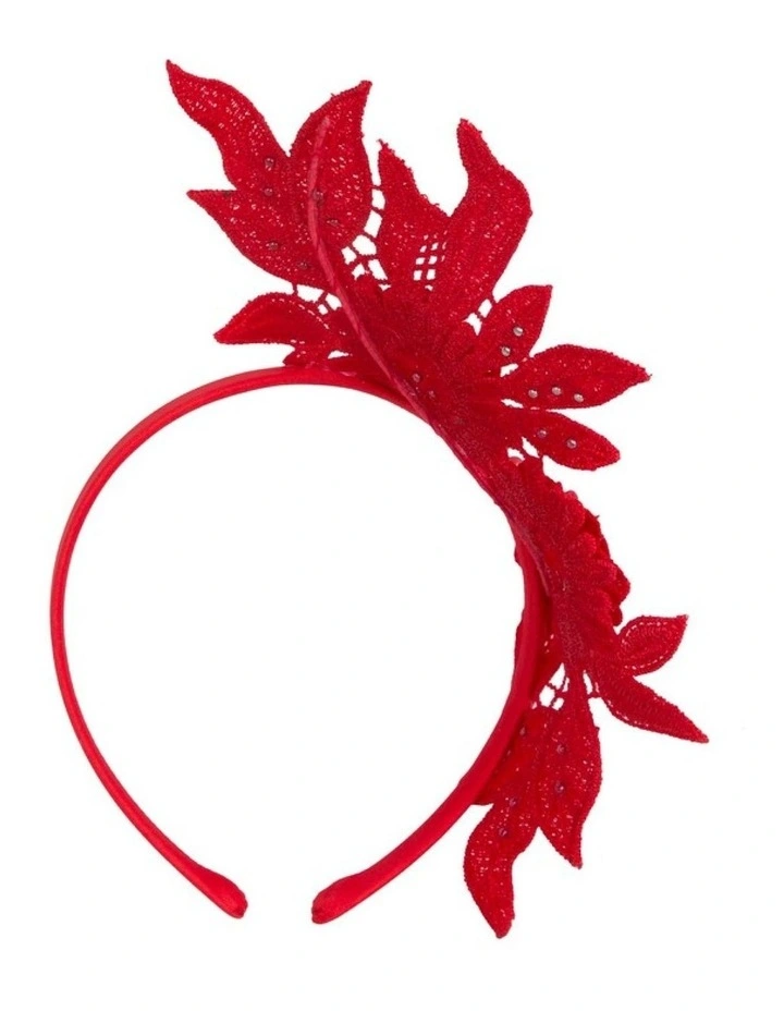 Red Lace Floral Headband by Max Alexander MA1019R image 3