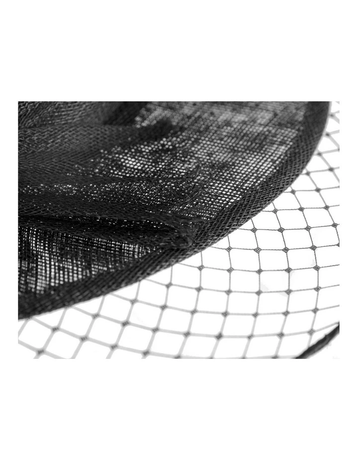 Black Sinamay Boater Hat by Max Alexander MA1004B image 4
