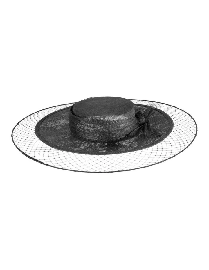 Black Sinamay Boater Hat by Max Alexander MA1004B image 5
