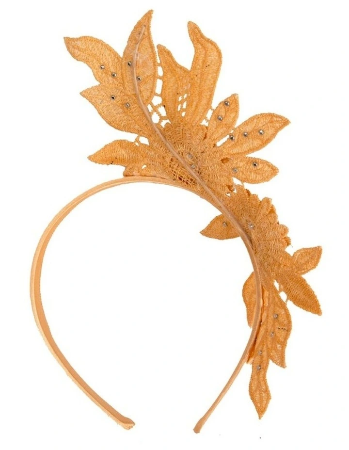 Gold Lace Floral Headband by Max Alexander MA1019GLD image 3