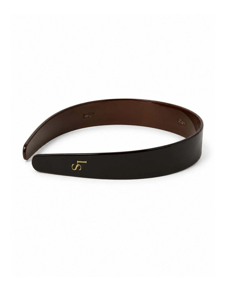 Adina Glossy Resin Headband - Brown image 3