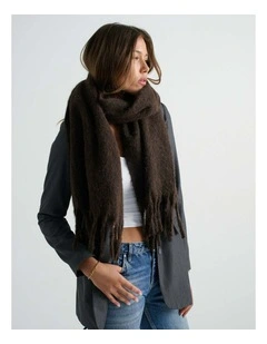 Betty Wool Blend Scarf - Brown