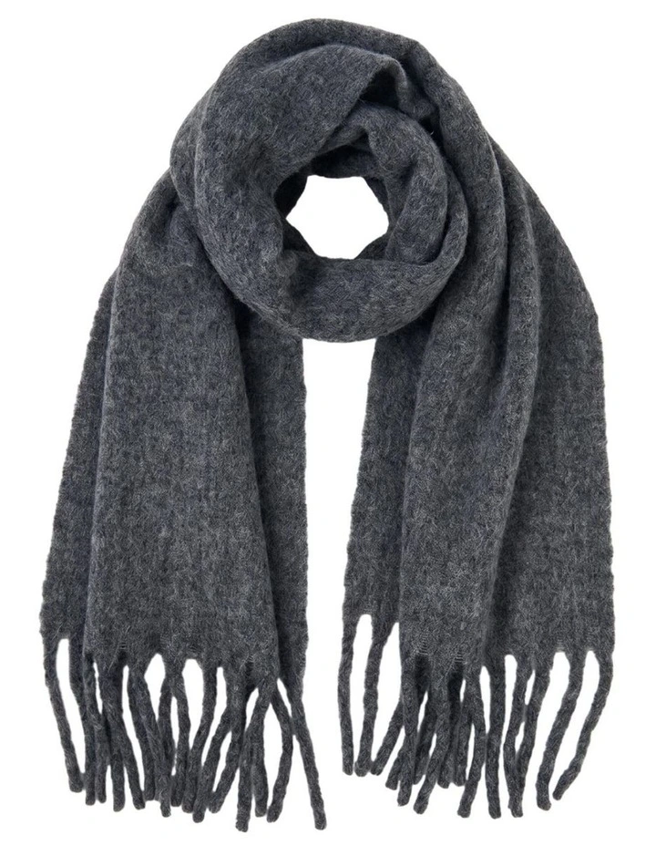 Betty Wool Blend Scarf - Charcoal image 1