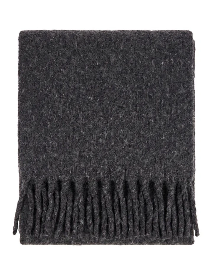 Betty Wool Blend Scarf - Charcoal image 3