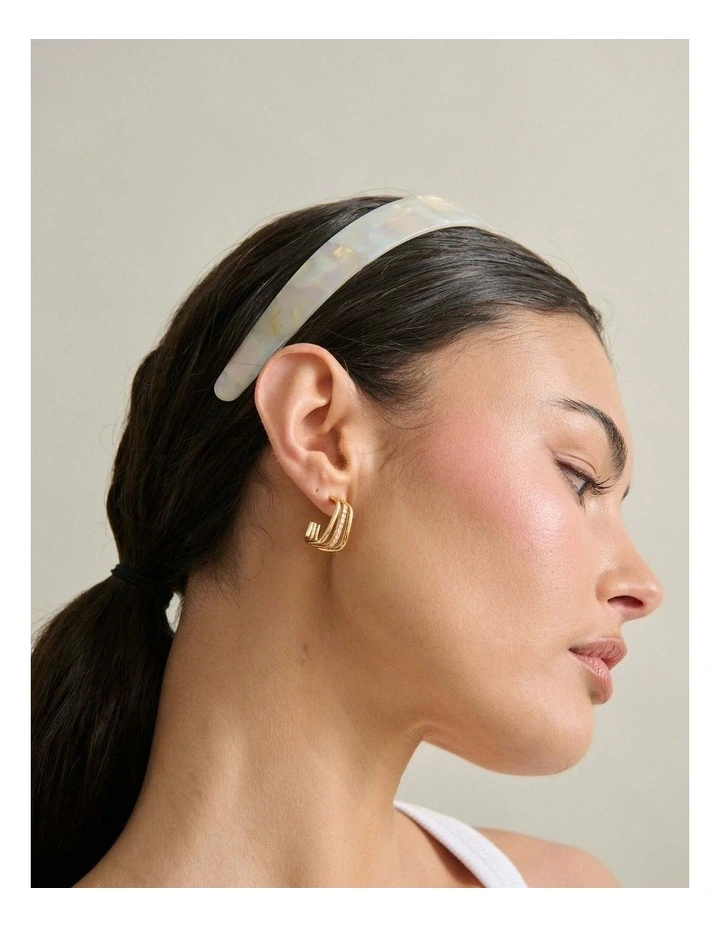 Adina Glossy Resin Headband - Ivory image 2