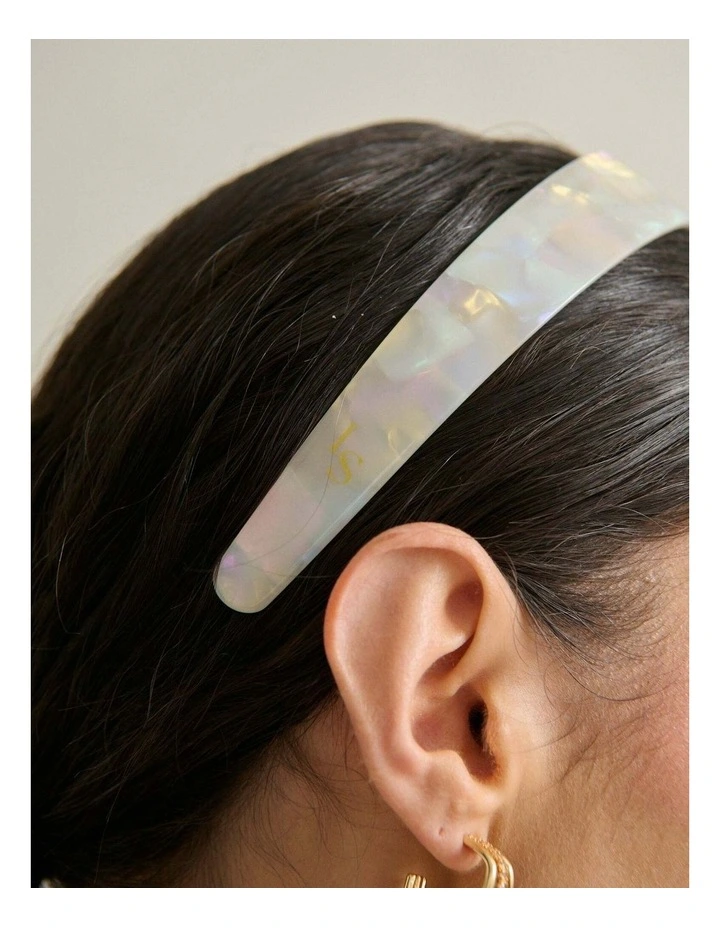 Adina Glossy Resin Headband - Ivory image 4