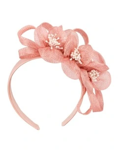 Pink Floral Sinamay Headband by Max Alexander MA1029PI