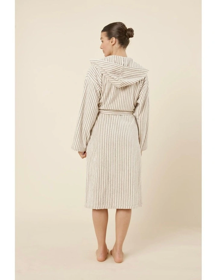 Adriana Terry Towel Robe in Natural image 5