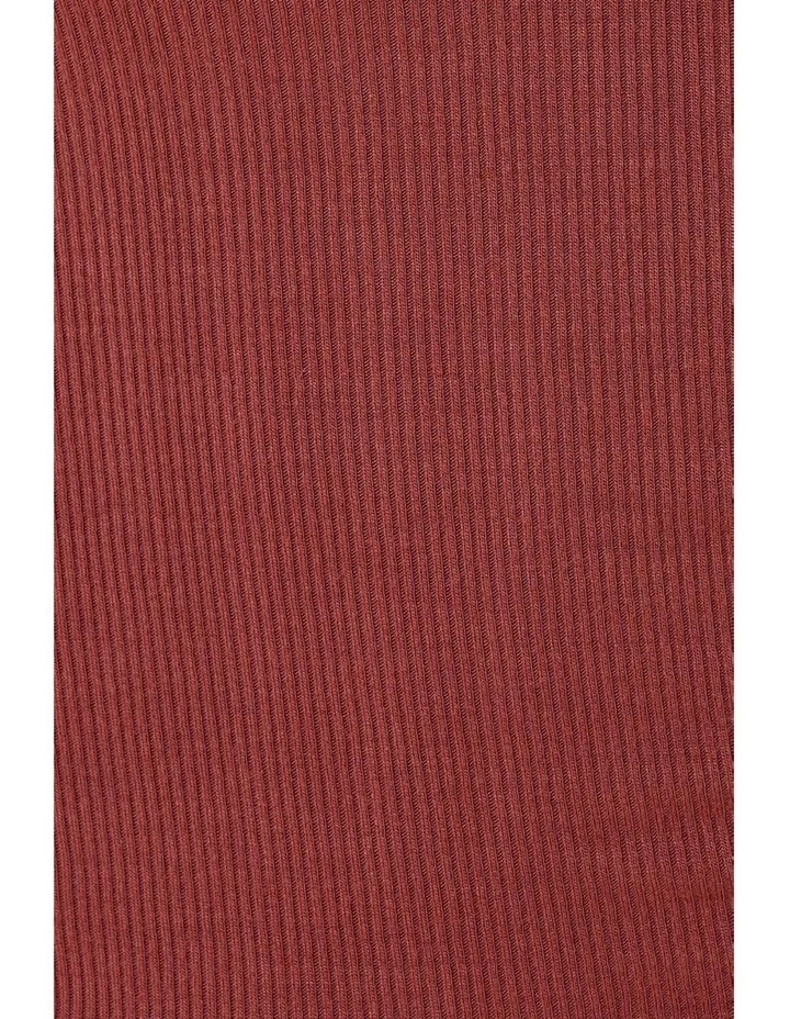 Monique Long Sleeveless Henley Dress in Red image 4
