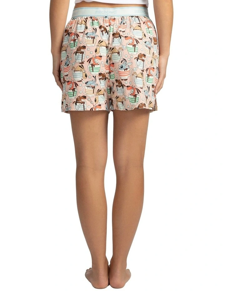 Mitch Dowd - Women's Cuppa Dog Boxer Shorts - Pink image 2