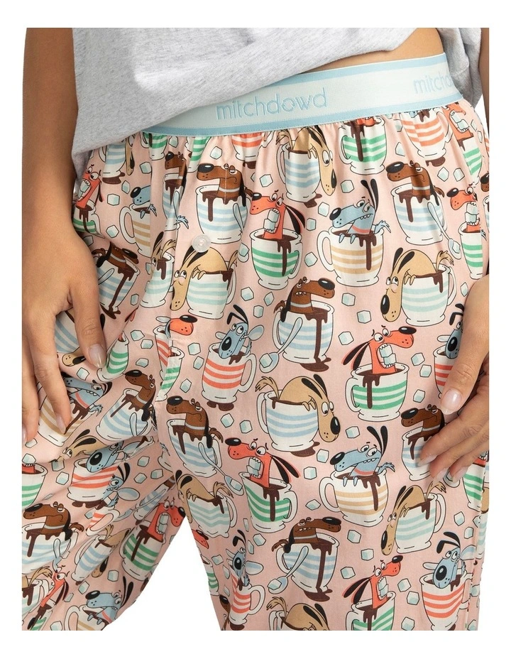Mitch Dowd - Women's Cuppa Dog Pyjama Pants - Pink image 4