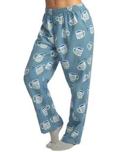 Mitch Dowd - Women's Cuppa Joe Flannel Pyjama Pant - Blue
