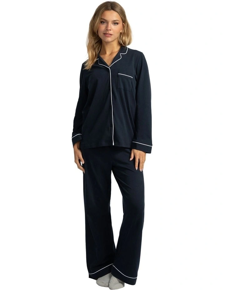 Mitch Dowd - Women's Cotton Jersey Pyjama Set - Navy image 1