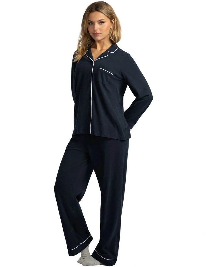 Mitch Dowd - Women's Cotton Jersey Pyjama Set - Navy image 3