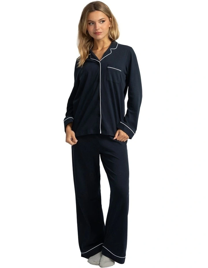 Mitch Dowd - Women's Cotton Jersey Pyjama Set - Navy image 5
