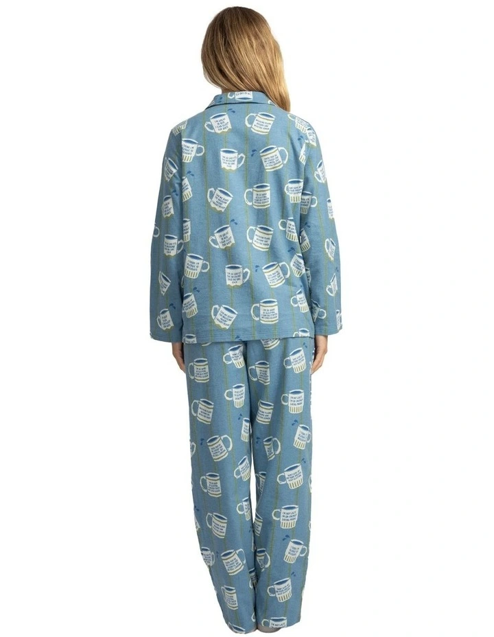 Mitch Dowd - Women's Cuppa Joe Flannel Pyjama Set - Blue image 2