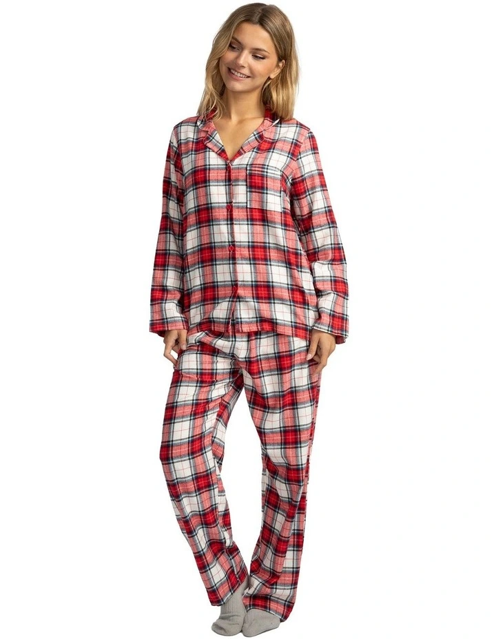 Mitch Dowd - Women's Red Check Flannel Pyjama Set image 4