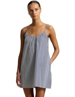 Shirting Stripes Cotton Chemise Slip Nightdress