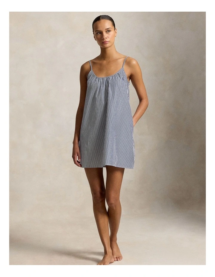 Shirting Stripes Cotton Chemise Slip Nightdress image 3