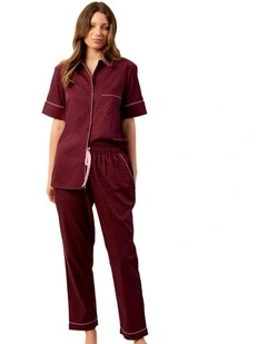 Bordeaux Pyjama Set Short