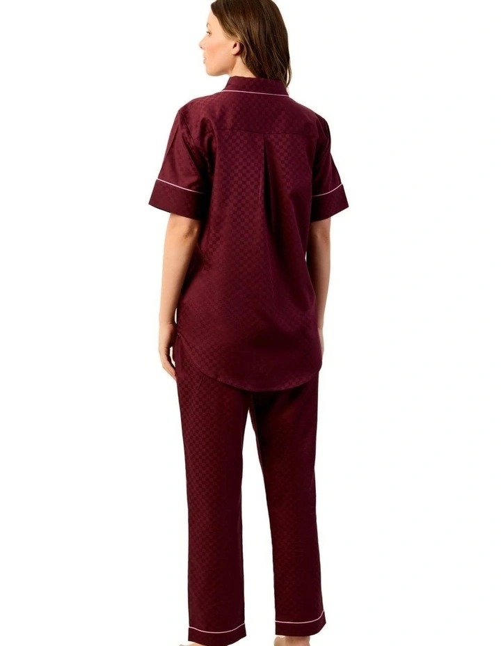 Bordeaux Pyjama Set Short image 2