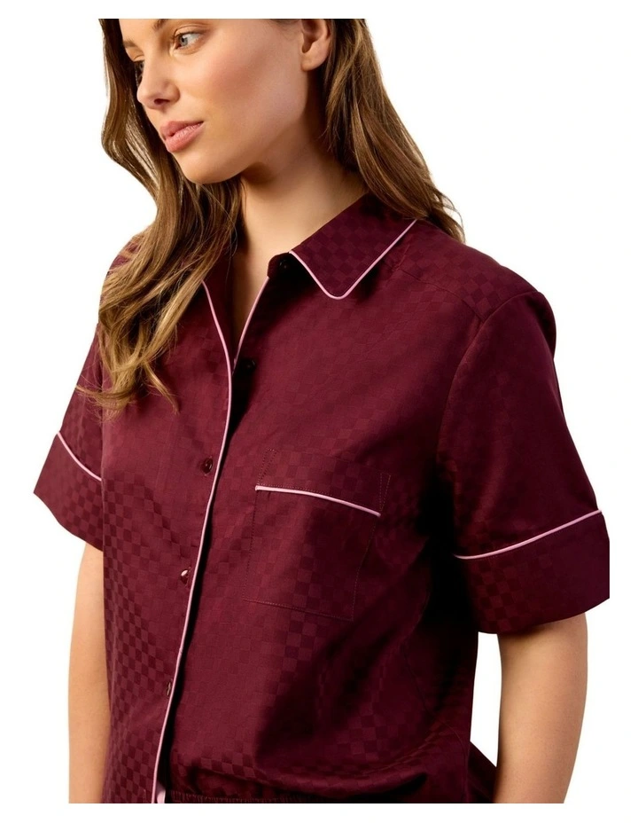 Bordeaux Pyjama Set Short image 3
