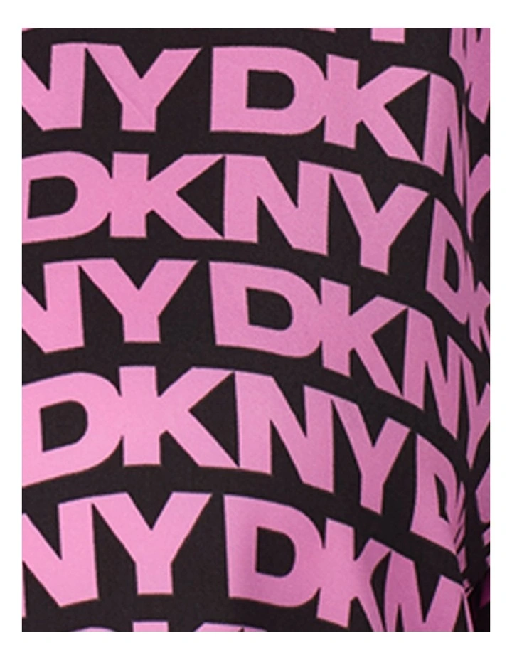 Printed Satin Button Up Long Sleeve Long Pyjama Set image 5