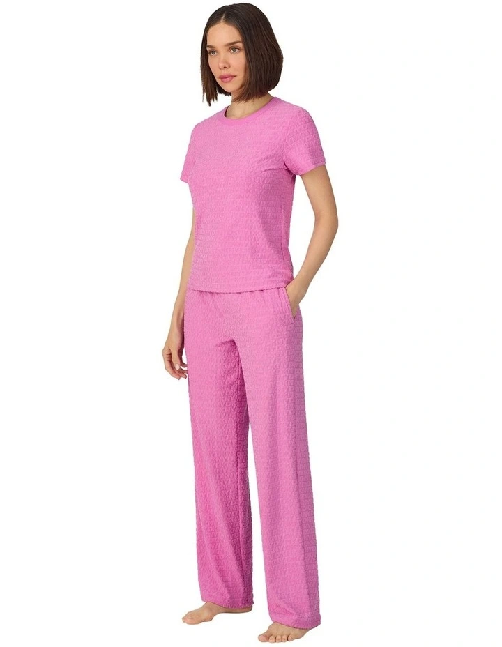 Jacquard Logo Terry Short Sleeve T-Shirt & Pant Long Pyjama Set image 3