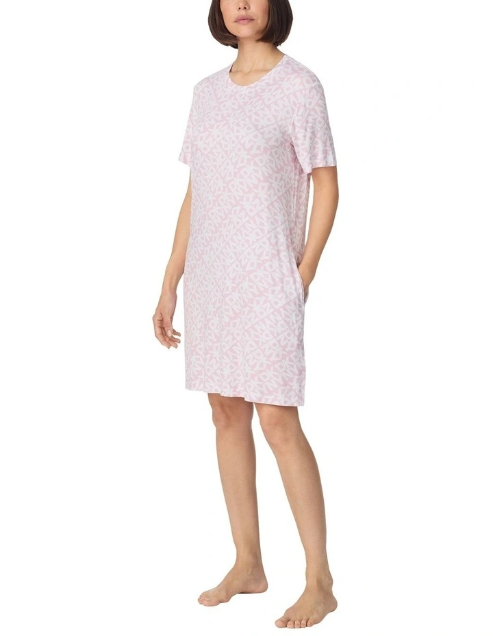 Logo Print Viscose Jersey Short Sleeve T-Shirt Nightgown image 3