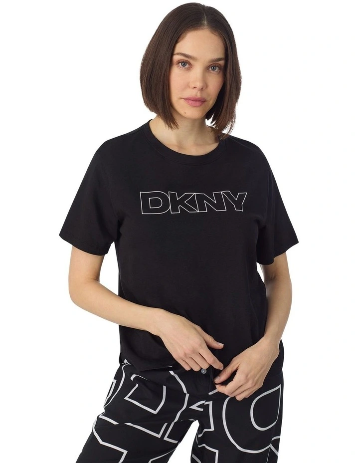 Cotton & Viscose Short Sleeve T-Shirt & Pant Long Pyjama Set image 4